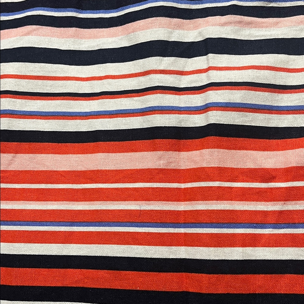 Tommy Hilfiger Dress Sz 14 Striped Halter Neck Americana Linen Blend - Picture 7 of 7